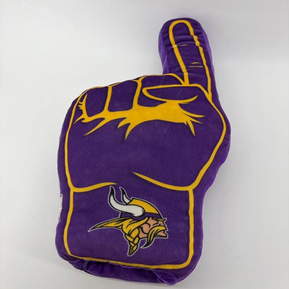 Minnesota Vikings Foam Finger Pillow Plush NFL Fan Gear‎ Purple Yellow